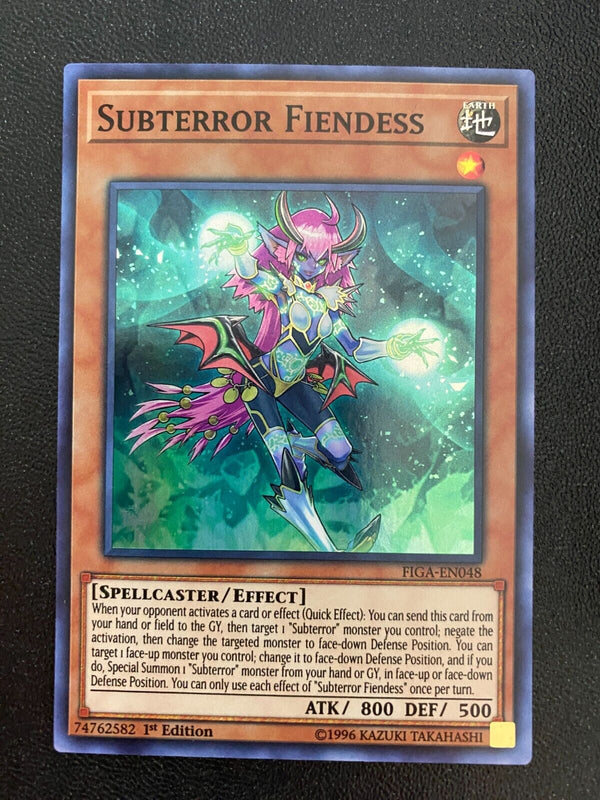 Yugioh Subterror Fiendess FIGA-EN048 Super Rare 1st Edition NM