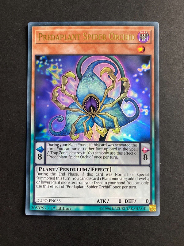 Yugioh Predaplant Spider Orchid DUPO-EN035 Ultra Rare 1st Edition NM