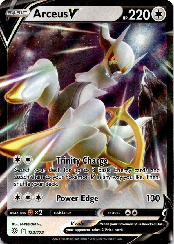 Pokemon Arceus V 122/172 Brilliant Stars Full Art Holo NM