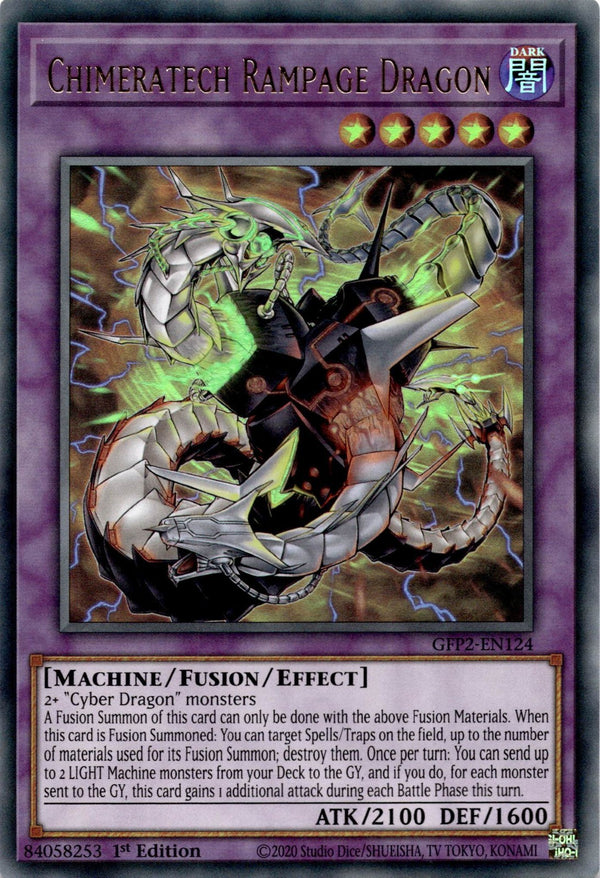 Yugioh Chimeratech Rampage Dragon GFP2-EN124 Ultra Rare 1st Edition NM