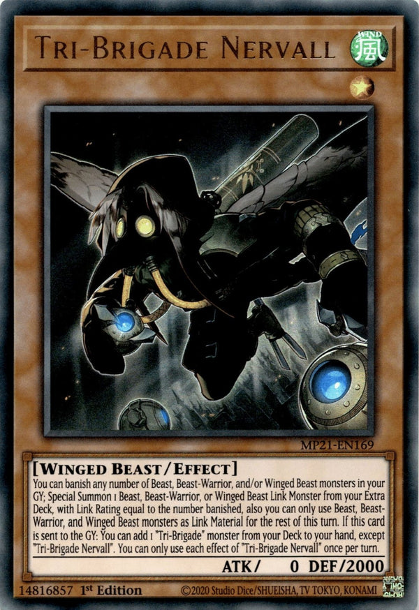 Yugioh Tri-Brigade Nervall MP21-EN169 Ultra Rare 1st Edition NM
