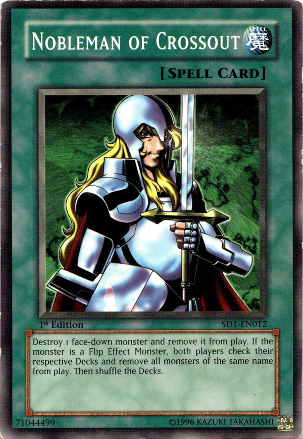 Yugioh Nobleman of Crossout SD1-EN012 Common 1st Edition HP