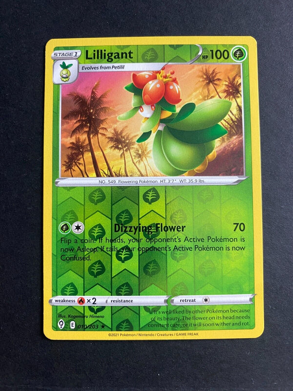 Pokemon Lilligant 010/203 Evolving Skies Reverse Holo LP/NM