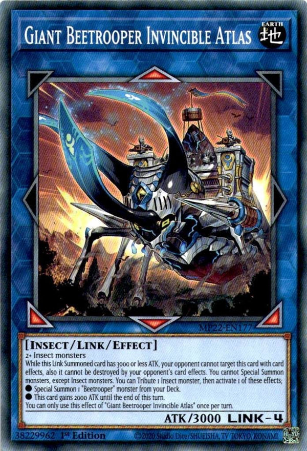 Yugioh Giant Beetrooper Invincible Atlas MP22-EN177 Common 1st Edition NM