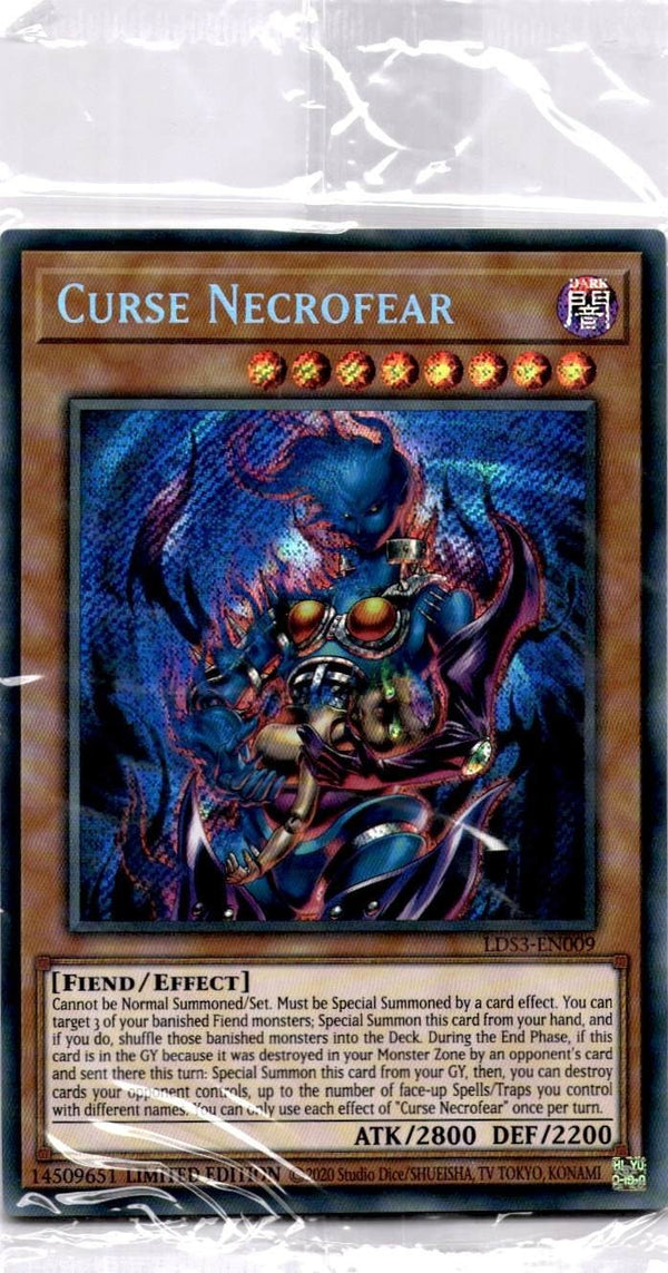 Yugioh Curse Necrofear LDS3-EN009 Secret Rare Limited Edition (sealed) NM