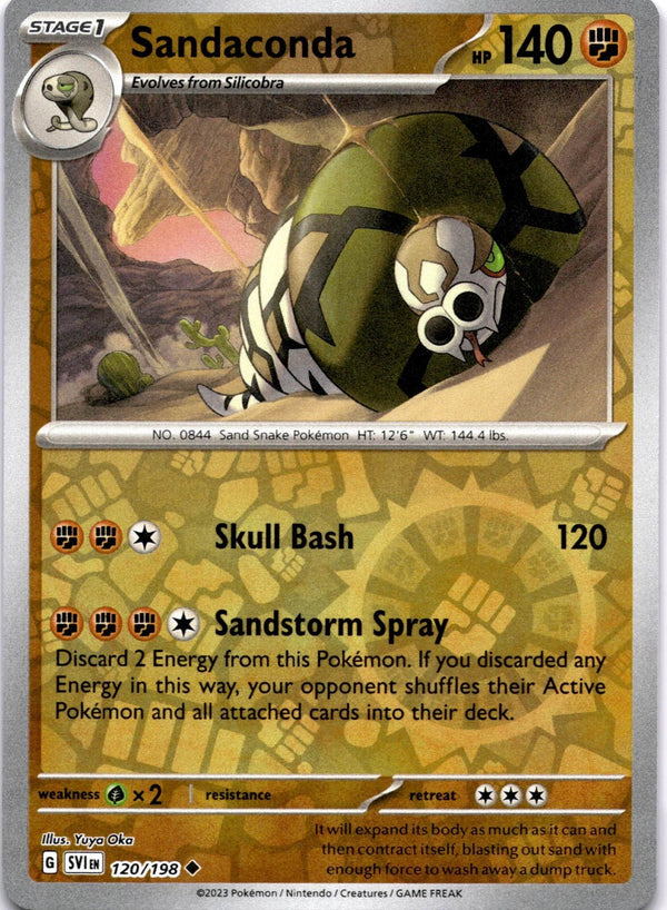 Pokemon Sandaconda 120/198 Scarlet Violet Base Reverse Holo NM