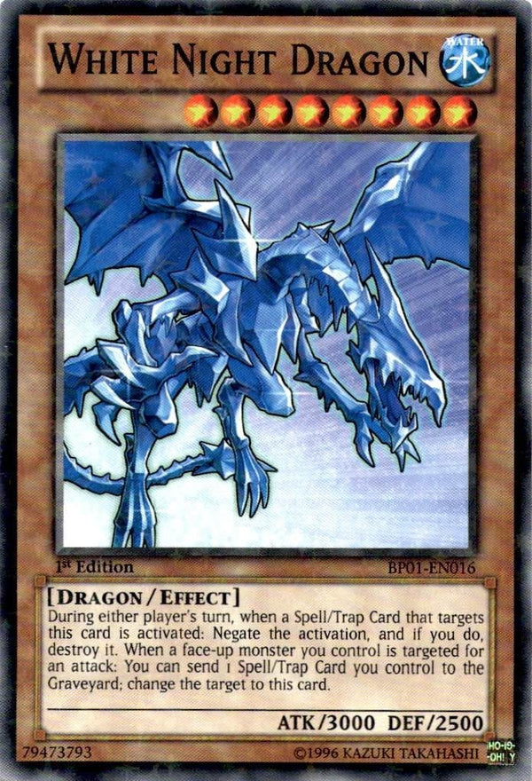 Yugioh White Night Dragon BP01-EN016 Starfoil Rare 1st Edition NM