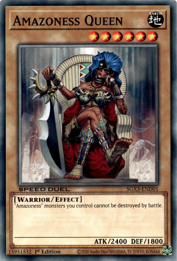Yugioh Amazoness Queen SGX3-END01 Speed Duel Common 1st Edition NM