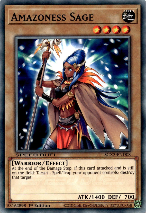 Yugioh Amazoness Sage SGX3-END08 Speed Duel Common 1st Edition NM
