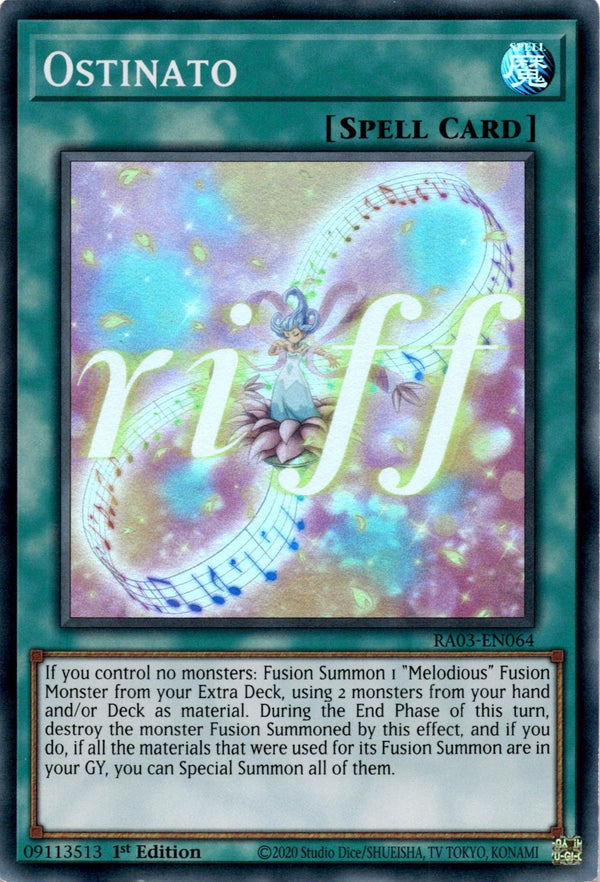 Yugioh Ostinato RA03-EN064 Super Rare 1st Edition NM