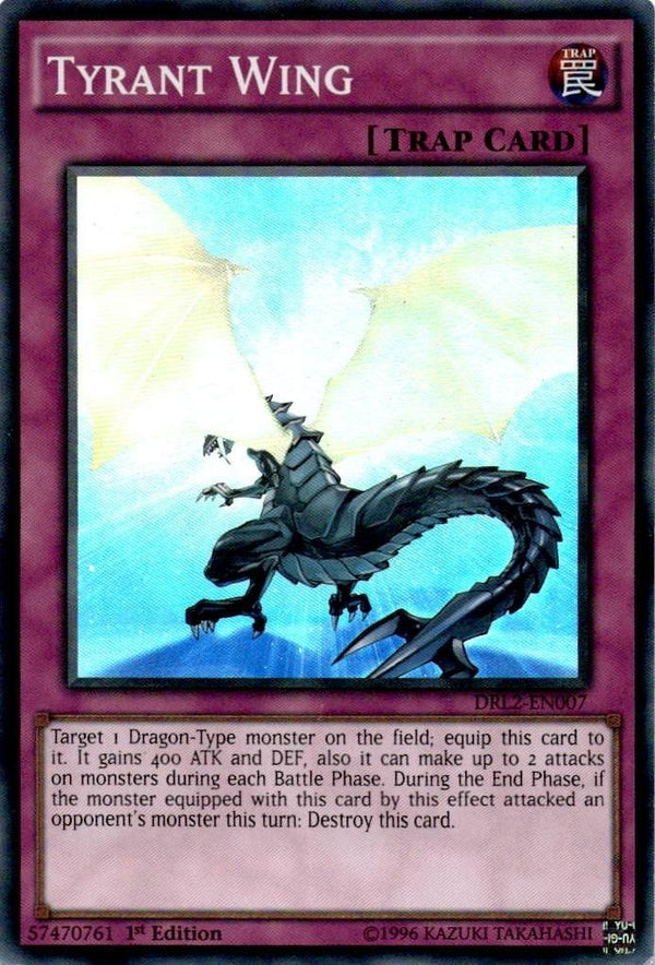 Yugioh Tyrant Wing DRL2-EN007 Super Rare 1st Edition MP