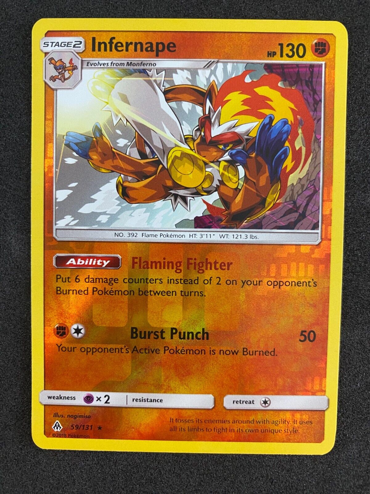 Pokemon Infernape 59/131 Forbidden Light Reverse Holo NM