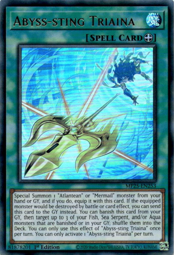 Yugioh Abyss-sting Triaina MP25-EN253 Ultra Rare 1st Edition NM