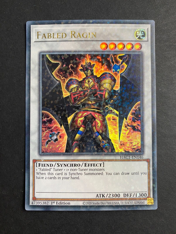 Yugioh Fabled Ragin HAC1-EN146 Duel Terminal Rare 1st Edition MP