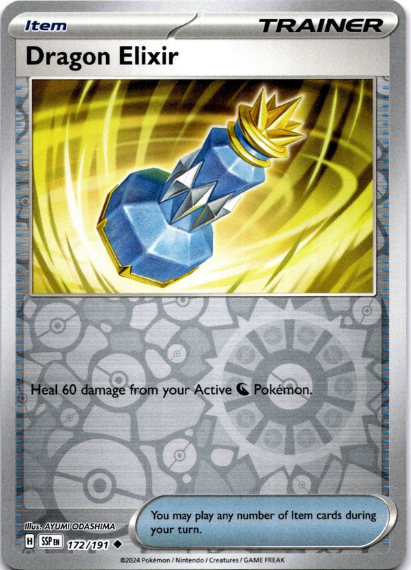 Pokemon Dragon Elixir 172/191 Suring Sparks Reverse Holo NM