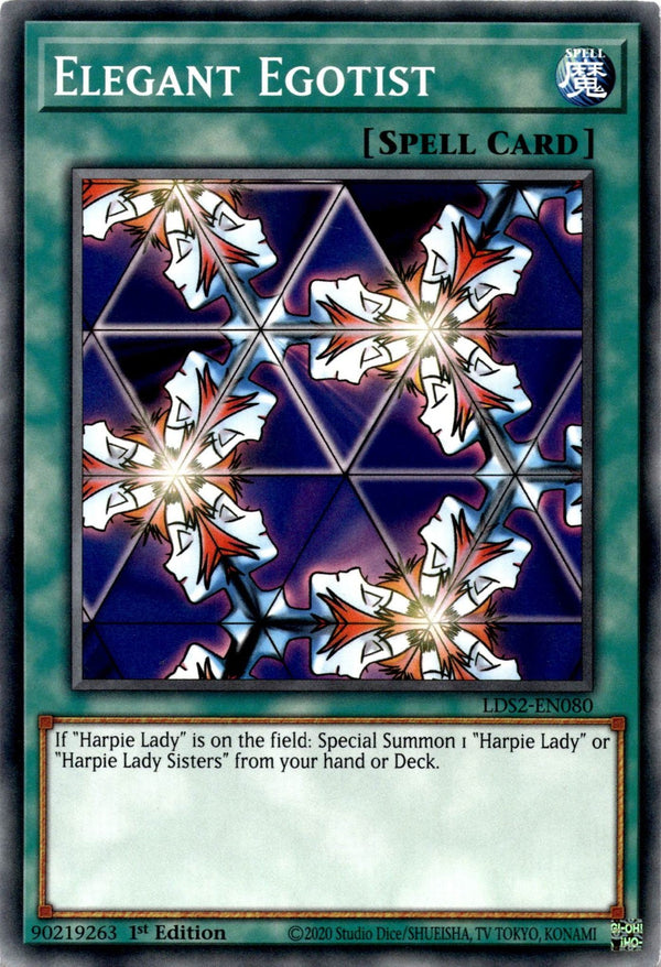 Yugioh Elegant Egotist LDS2-EN080 Common 1st Edition LP/NM
