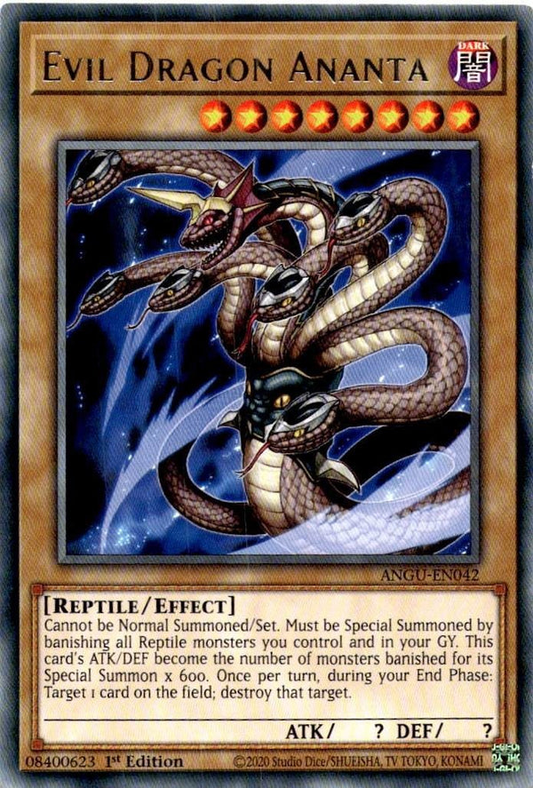 Yugioh Evil Dragon Ananta ANGU-EN042 Rare 1st Edition NM