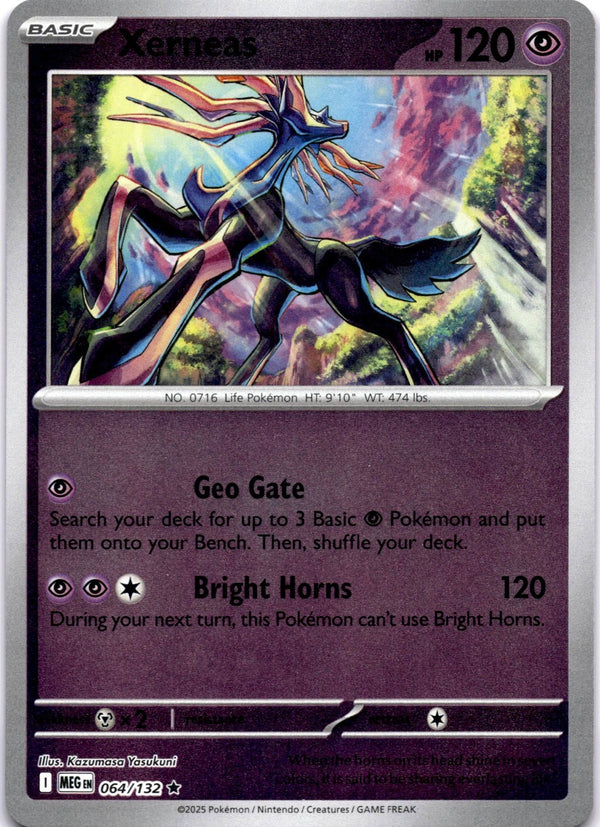 Pokemon Xerneas 064/132 Mega Evolution Reverse Holo NM