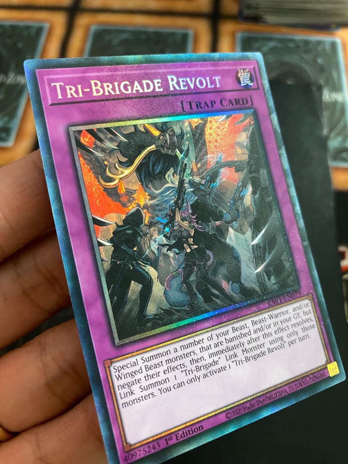 Yugioh Tri-Brigade Revolt RA01-EN079 Prismatic Collector’s Rare 1st Edition NM