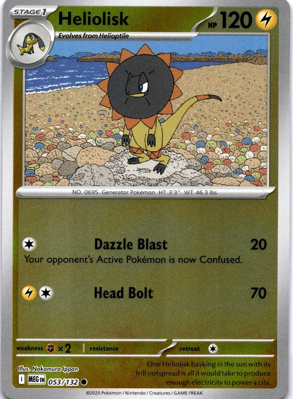Pokemon Heliolisk 053/132 Mega Evolution Reverse Holo NM