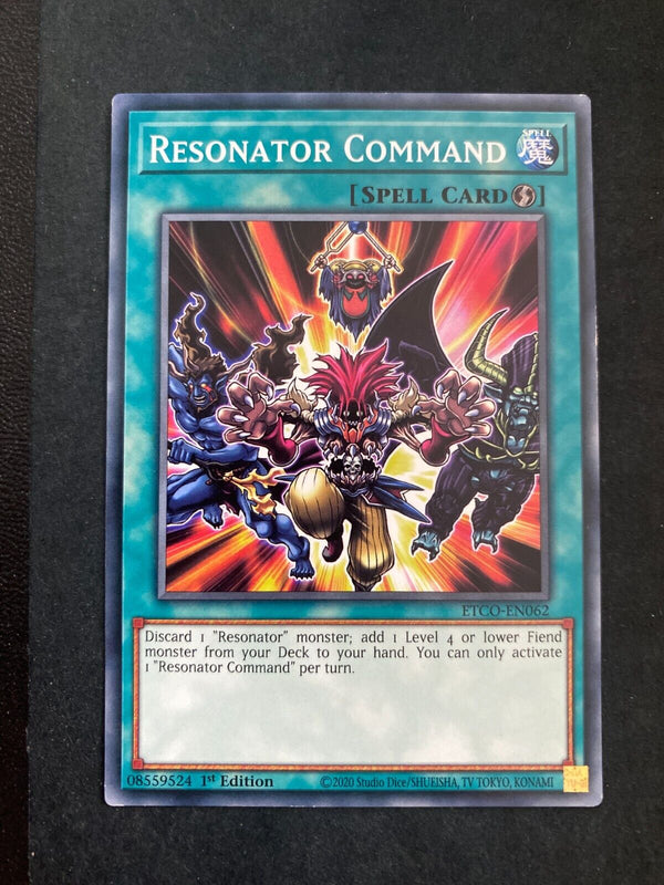 Yugioh Resonator Command ETCO-EN062 Common 1st Edition VLP/NM