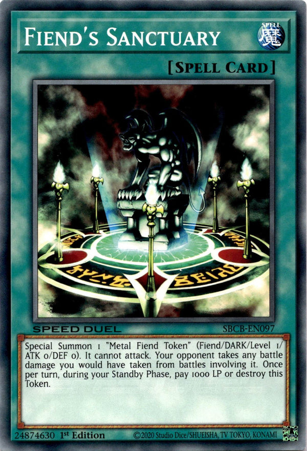Yugioh Fiend's Sanctuary SBCB-EN097 Speed Duel Common 1st Edition VLP/NM