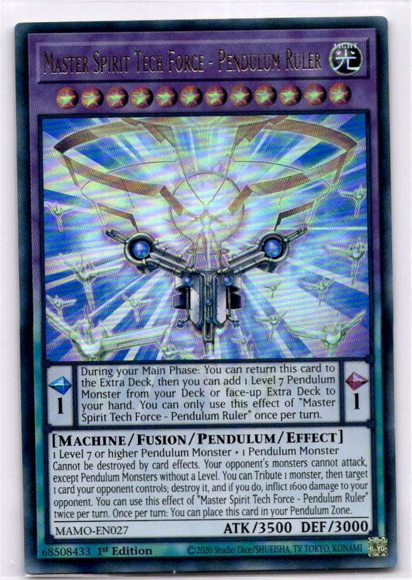Yugioh Master Spirit Tech Force - Pendulum Ruler MAMO-EN027 Ultra Rare 1st Ed NM