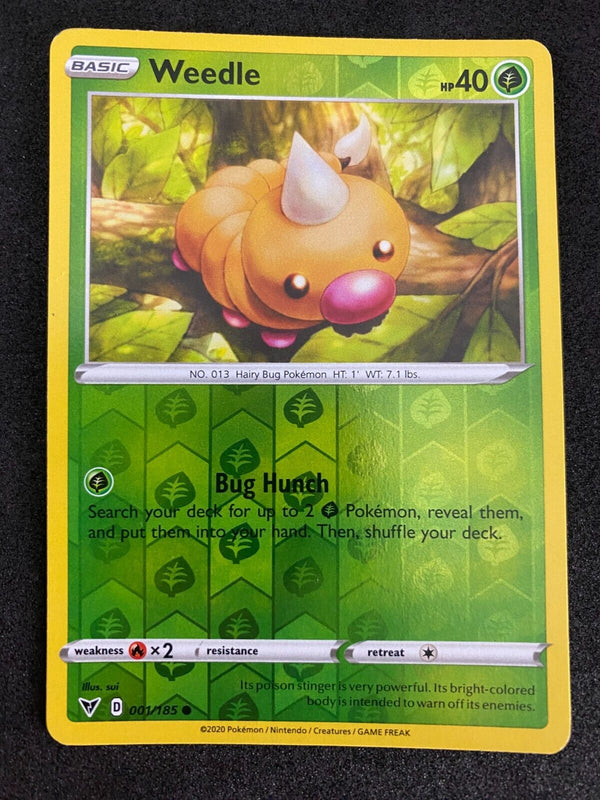Pokemon Weedle 001/185 Vivid Voltage Reverse Holo NM-MINT 01/185
