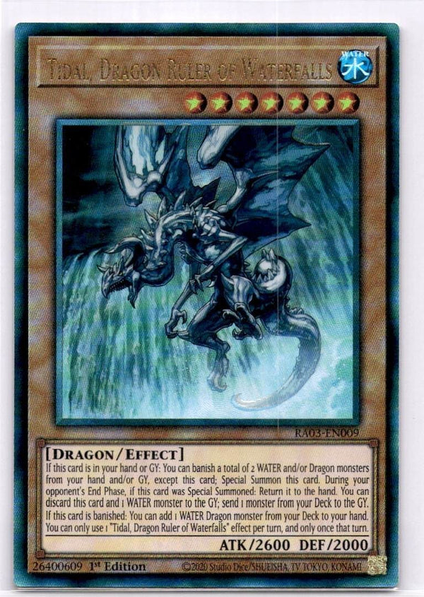 Yugioh Tidal, Dragon Ruler of Waterfalls RA03-EN009 Ultimate Rare 1st Edition NM