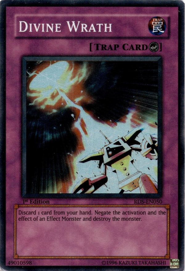 Yugioh Divine Wrath RDS-EN050 Super Rare 1st Edition DAMAGED