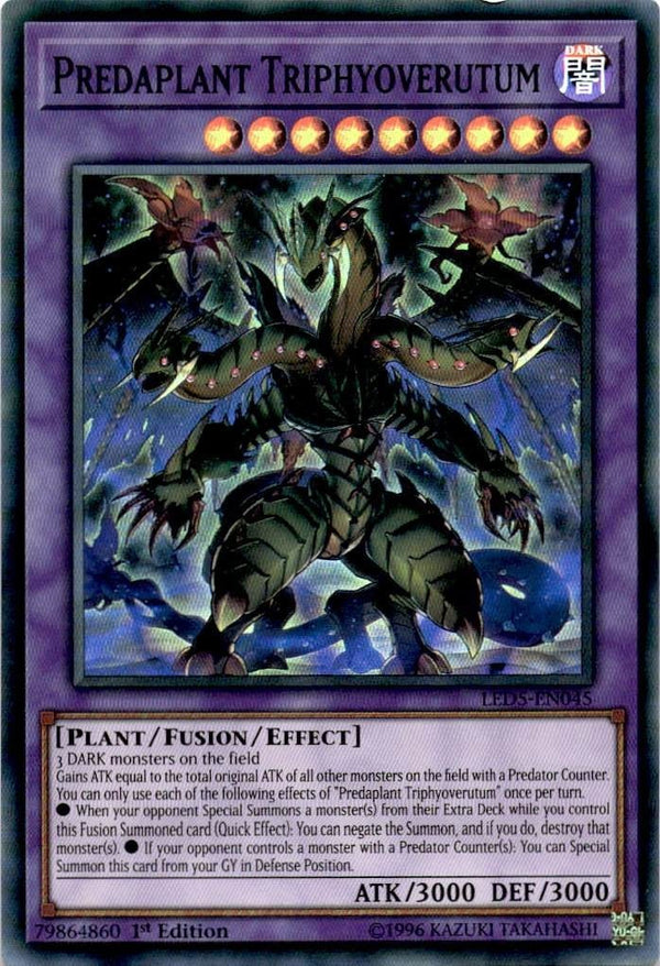 Yugioh Predaplant Triphyoverutum LED5-EN045 Super Rare 1st Edition MP/LP