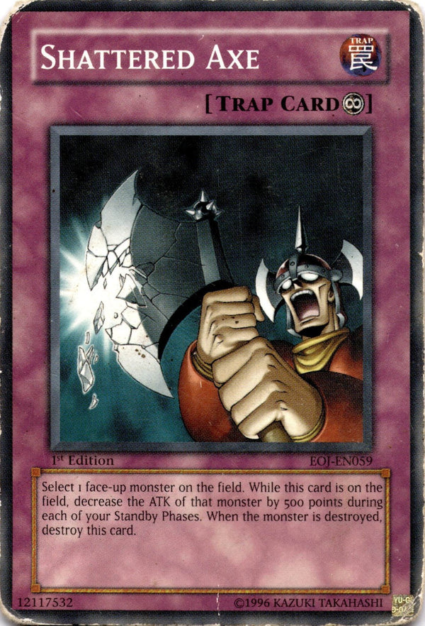 Yugioh Shattered Axe EOJ-EN059 Common 1st Edition DAMAGED