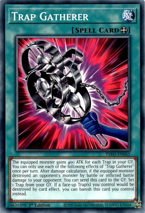 Yugioh Trap Gatherer INFO-EN065 Common 1st Edition NM