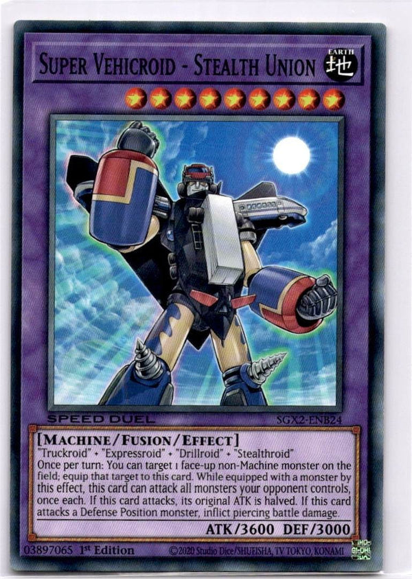 Yugioh Super Vehicroid - Stealth Union SGX2-ENB24 Common 1st Edition NM