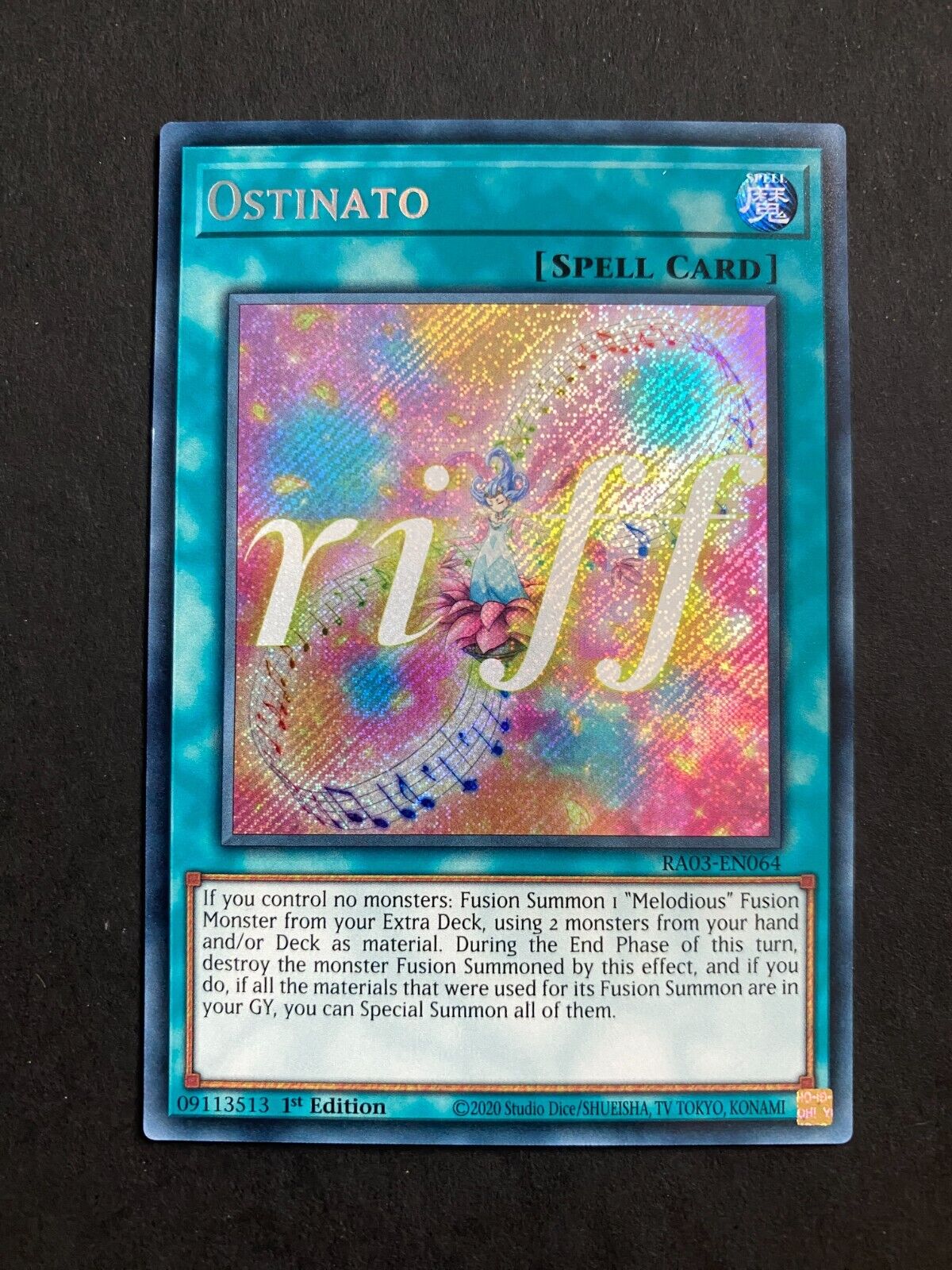 Yugioh Ostinato RA03-EN064 Secret Rare 1st Edition NM