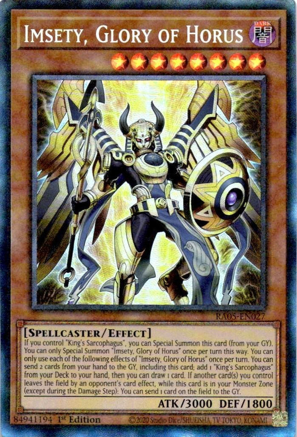 Yugioh Imsety, Glory of Horus RA05-EN027 NA Print Collector’s Rare 1st Ed NM