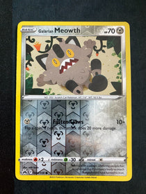 Pokemon Galarian Meowth 084/159 Crown Zenith Reverse Holo NM