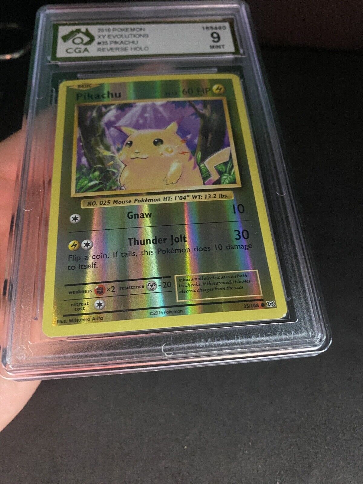 Pokemon Pikachu 35/108 XY Evolutions Reverse Holo PSA CGC CGA 9 MINT