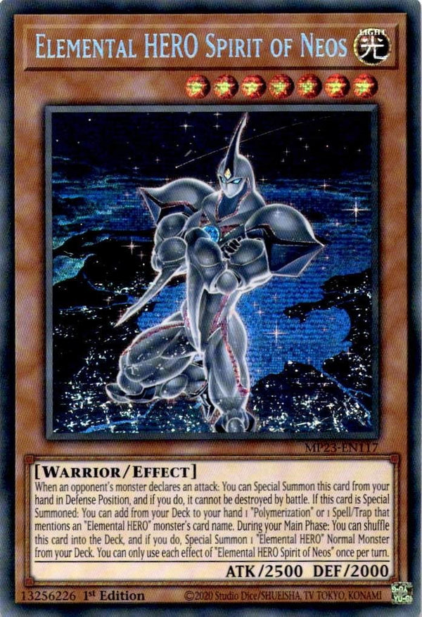 Yugioh Elemental HERO Spirit of Neos MP23-EN117 Secret Rare 1st Edition NM