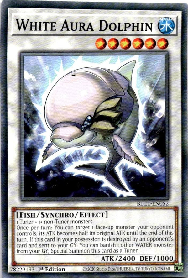 Yugioh White Aura Dolphin BLC1-EN052 Common 1st Edition NM