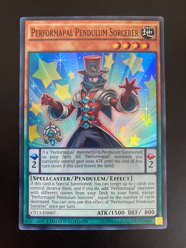 Yugioh Performapal Pendulum Sorcerer CT13-EN007 Super Rare Limited Edition NM