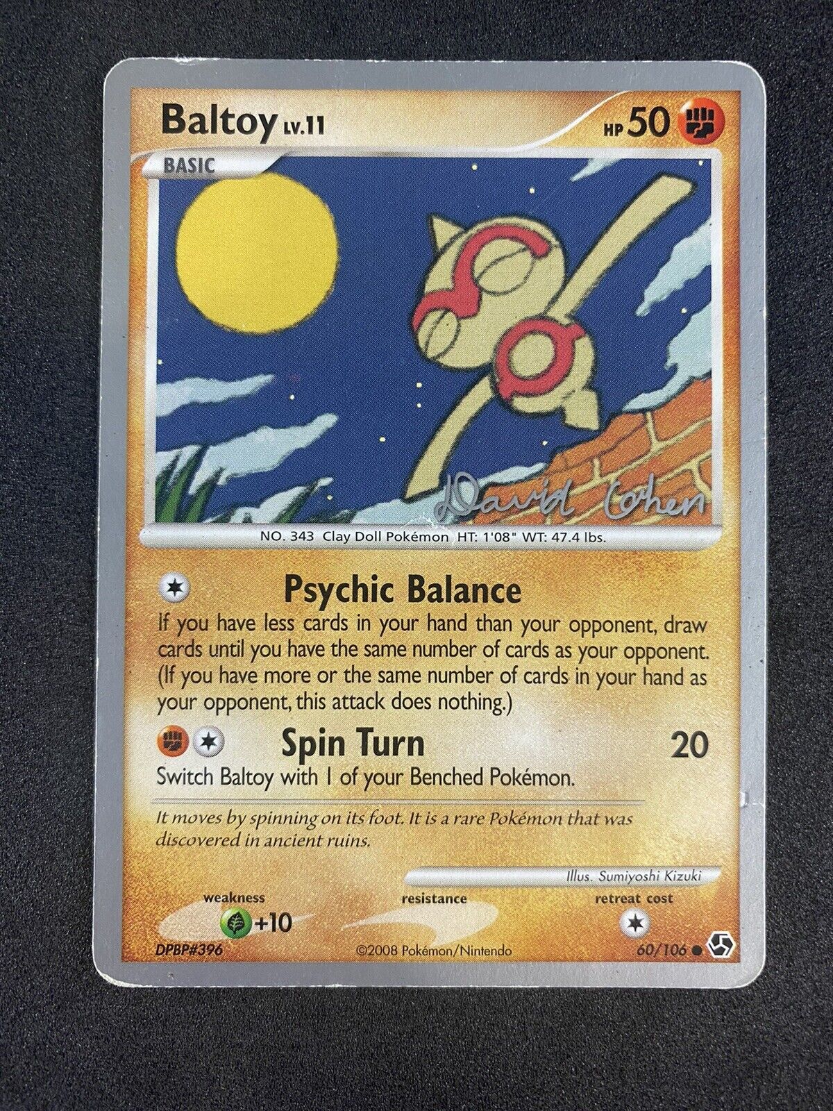 Pokemon Baltoy 60/106 World Champions 2009 MP-LP