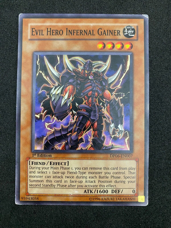 Yugioh Evil Hero Infernal Gainer DP06-EN007 1st Edition Common LP