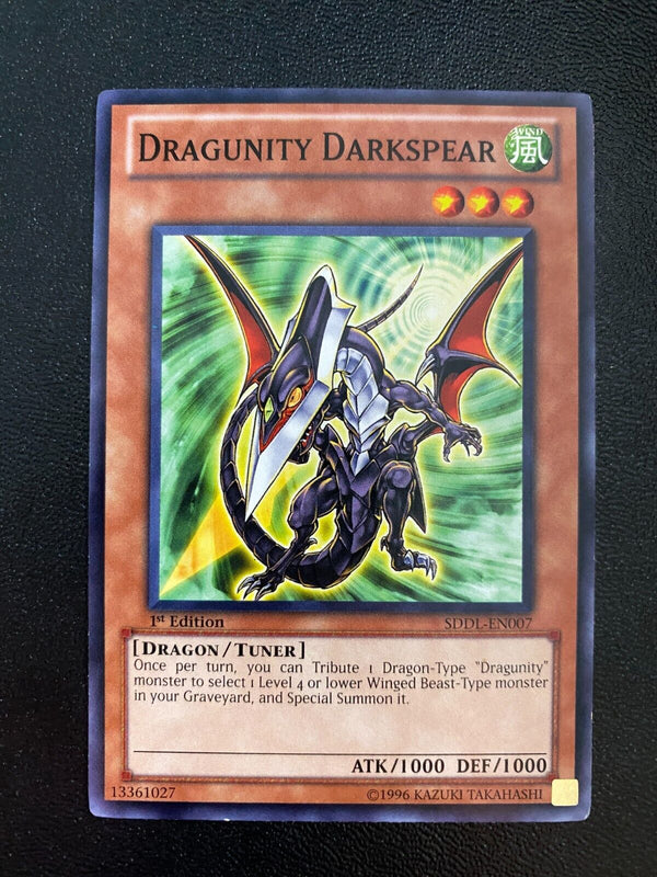 Yugioh Dragunity Darkspear SDDL-EN007 Common 1st Edition LP/VLP