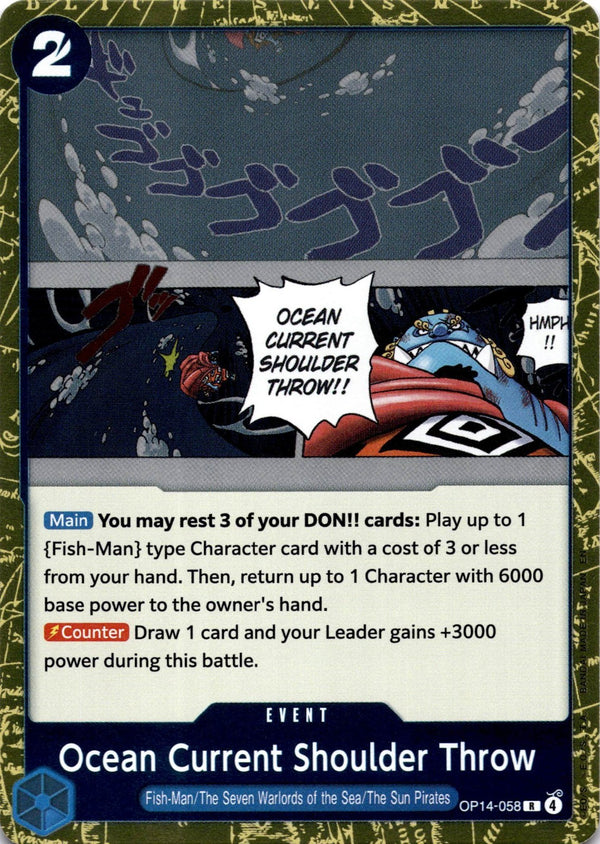 One Piece Ocean Current Shoulder Throw OP14-058 Rare NM