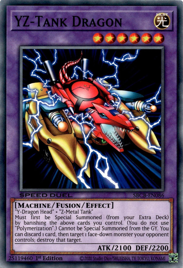 Yugioh YZ-Tank Dragon SBCB-EN086 Speed Duel Common 1st Edition NM