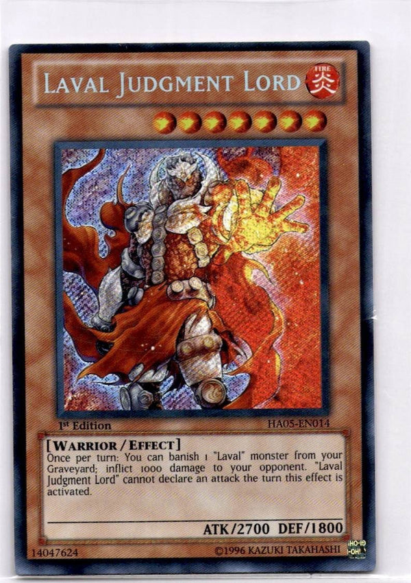 Yugioh Laval Judgment Lord HA05-EN014 Secret Rare 1st Edition VLP/NM