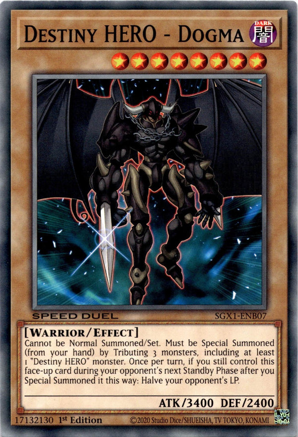 Yugioh Destiny HERO - Dogma SGX1-ENB07 Speed Duel Common 1st Edition NM