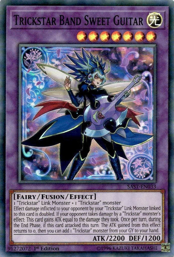Yugioh Trickstar Band Sweet Guitar SAST-EN033 Super Rare 1st Edition MP