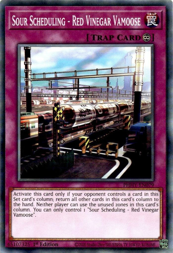 Yugioh Sour Scheduling - Red Vinegar Vamoose PHHY-EN079 Common 1st Edition NM